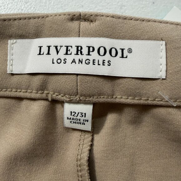 Liverpool Los Angeles Kelsey Straight Trouser Tan Stretch Work Pants Women’s 12 - Picture 8 of 14